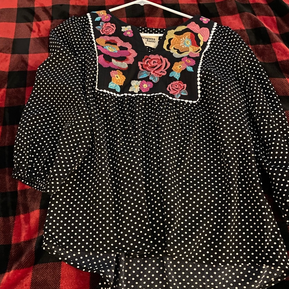 Polka dot blouse